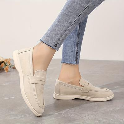 TEMU Le Fu Shoes Women's New Autumn And Winter 2024 British Style Lazy Slip-on Single Shoe Retro Flat Bottom Comfortable Image