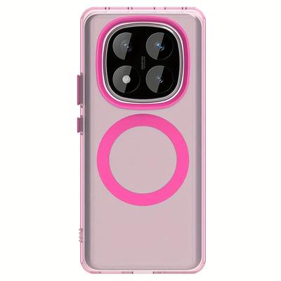 TEMU Shockproof Protection: Magnetic Anti-drop Phone Case, Supports Wireless Charging, Compatible With Redmi Note 14 Pro 5g. Image