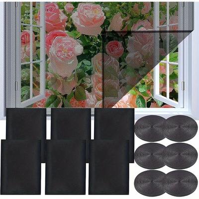 TEMU 6pcs Self-adhesive Window Nets, Invisible Mesh Insect Screen, 130 X 150cm / 51x With Tape, Window Screens Protect From Bugs Image
