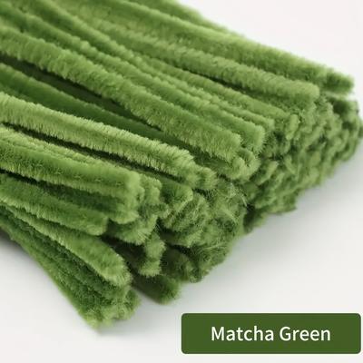 TEMU 200pcs Flexible Chenille Stems For Diy Crafts – Soft, Twistable, And Pipe Cleaners , Dark Green, And , Handmade Tulips, Animals, Christmas Trees, And Mother’s Day Gifts Image
