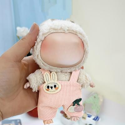 TEMU 17cm Doll Clothes For Pendant, Keychain And Bag Decoration, Mixed Color Polyester Fiber Outfits (clothes Only, Doll Not Included), Doll Accessories Image