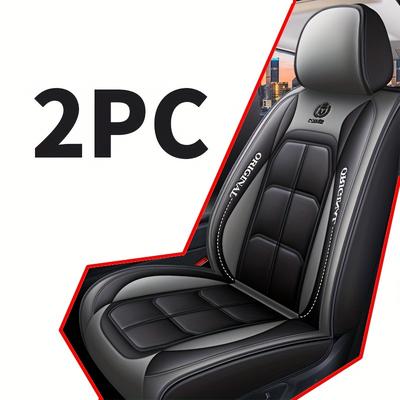 TEMU 2pcs Front Car Seat Covers Driver And Passenger Seats Pupu Pu Leather Leather Car Mats Suitable For Models Image