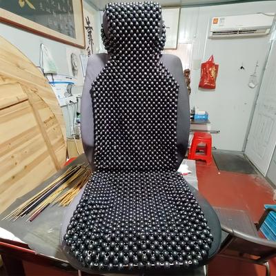TEMU Natural Wooden Bead Car Seat Cover, Cooling Massage Cushion For Cars And Trucks - Sweat-resistant, Durable Driving Pad For Long Trips, , Reduce Discomfort Image