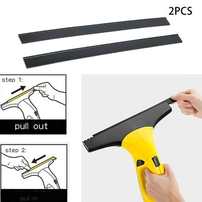 TEMU 2-pack 280mm Rubber Scraper Blades For Karcher Wv50 Wv60 Wv2 Wv5, Plastic Crevice Attachment Vacuum Cleaner Accessories Image