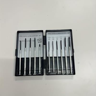 TEMU 11pcs Mini Precision Screwdriver Set - Ideal For Electronics, Toys, Computers & Watch Repair - Metal Construction Image