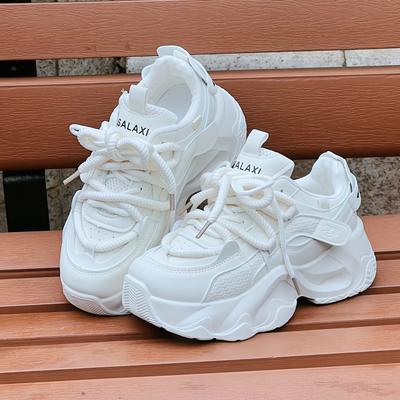 TEMU Women's Thick Sole Height Increase Comfortable Fashionable Versatile Casual Sneakers Image
