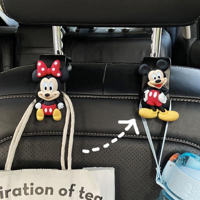 TEMU Themed , Multi-functional Cartoon Backseat Hanger For Cars, High-quality Storage Universal Hook Birthday And Easter Fan Collectible Gift Image