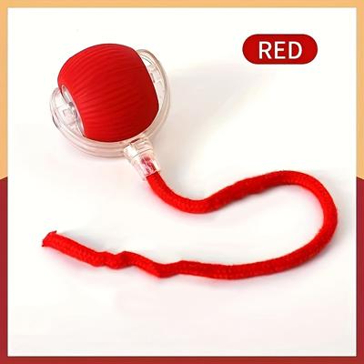 TEMU Interactive Stripe Toy, Usb Rechargeable Automatic Rotating, Plastic, 18650 Lithium Polymer Battery, 36v Or Lower, With Auto Function, For All Breeds And Sizes Image
