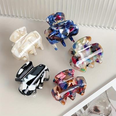 TEMU 5pcs Mini Versatile Vinegar Hair Clips, Stylish And Colorful Side Clips For Women, Suitable For Everyday Use. Image