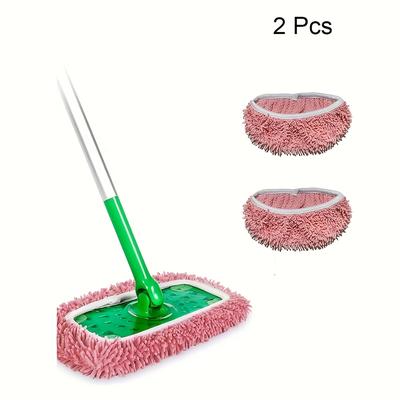 TEMU 2/4/6pcs Reusable & Washable Microfiber Mop Pads Refills For - Ideal For Hard-surface/hardwood Floor Cleaning, High-quality Wet Mopping Cloths, Sweep Cleaning Tool| Mop Pad| Sweeper Image