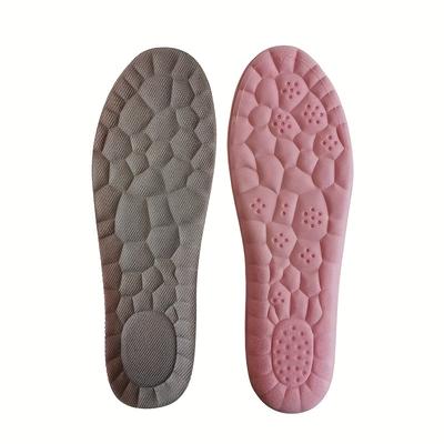 TEMU 1 Pair Women's Insoles For Sneakers & Casual Shoes, Breathable & Sweat-absorbent, Customizable Size 35-42, Pink, 9.23 Inches, Cushioning & Arch Support, Shoe Accessories Image