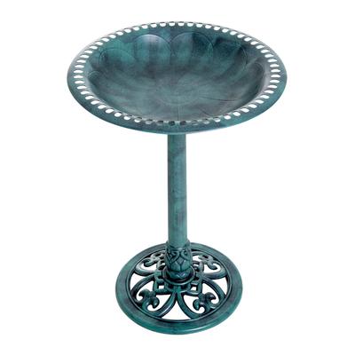 TEMU Bird Bath With Stand, Bird Bath, 69.5 Cm Bird Bath, Bird Feeder, Base Made Of Weather-resistant And Frost-resistant Resin, With 3 Ground Spikes, Suitable For Gardens, , Parks, Etc. Image