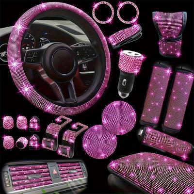 TEMU Auto Accessories 30pcs Of Rhinestone Set Car Steering Wheel Cover Outlet Strip Image