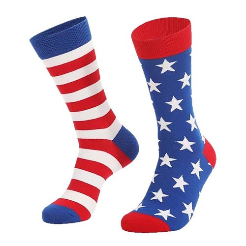 250e anniversaire des États-Unis Chaussettes / Bas Drapeau des États-Unis Occasionnel Adulte Homme Femmes Semi-quincentenaire Mascarade Jour de l'Indépendance / 4 Juillet Occasionnel Festival