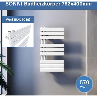 Sonni - Badheizkörper Handtuchhalter Weiß Handtuchwärmer Panel Handtuchtrockner,76x40cm Image