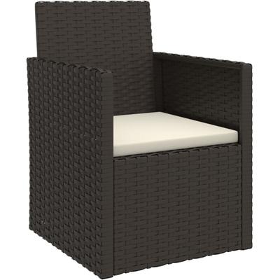 Gartensessel mit Kissen Schwarz Poly Rattan Vidaxl Image