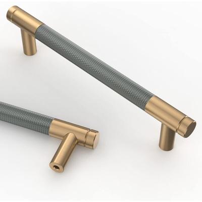 10 Stück Küchenschrankgriffe Graugold 128 mm Möbelgriffe aus Goldlegierung mit Schrauben, für Image