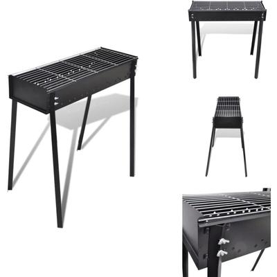 Vidaxl - Grills - bbq Grill Säulengrill Standgrill Kohlegrill Barbeque Quadratisch - Schwarz Image