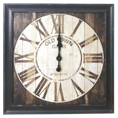 Aubry Gaspard - Quadratische Wanduhr aus Holz 'Vintage' Image