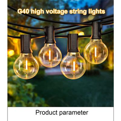 Solar-Lichterkette für draußen, 7,6 m, warmweiße Solarleuchten mit 25+1 bruchsicheren Image
