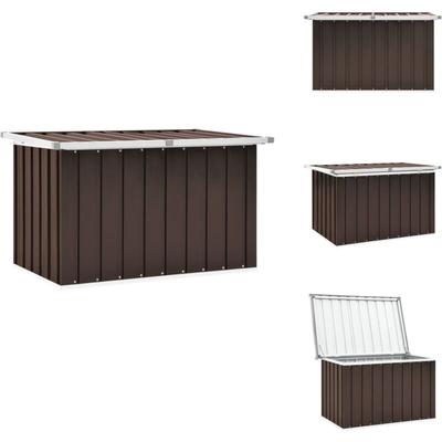 Gartenbox Braun 109x67x65 cm - Gartenbox - Stahltrennwand - Auflagenbox - Gartendekoration Image
