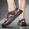 Neue Mode Sommer Freizeit Männer Strand Sandalen Schuhe Qualität Leder Turnschuhe Sandalen Outdoor Weichen Komfort Männer Sandalen Größe 38-46