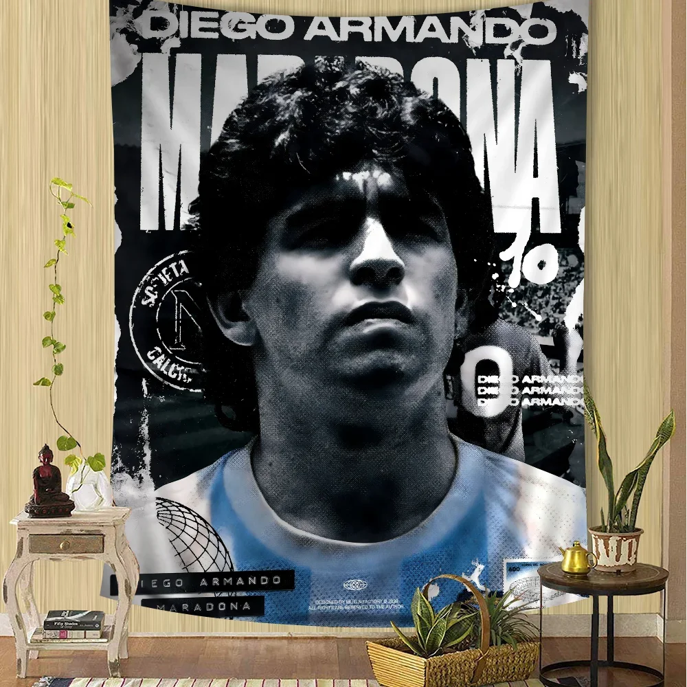 D-Diego M-MaradonaS Cartoon Wandteppich, böhmische Wandteppiche, Mandala, Heimdekoration Image