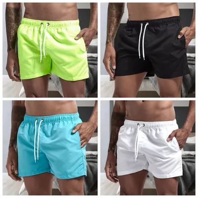 Adult and Children's Quick-drying Shorts, Swimming Trunks with Breathable Drawstring Design for Image