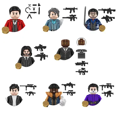 Film Chase John Wick Kill Bausteine Winston Mini Ziegel Kinder Montage Klassische Sammlung Spielzeug Image