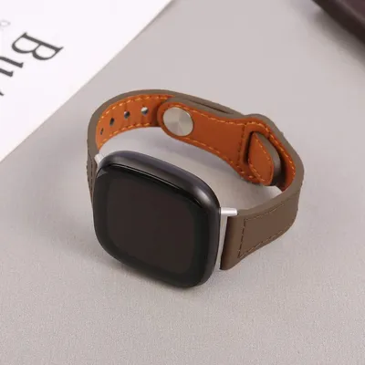 Kleine Taille Lederband für Fitbit Versa 4 Band Fitbit Versa 3 Lite Uhr Armband Armband für Fitbit Versa 4/3 Echtlederarmband Image