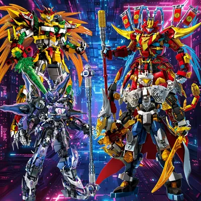 Affe König Mech Serie Roboter Baustein Spielzeug WUKONG Mecha Sets BaiQi Krieger Modell DIY Ziegel Image