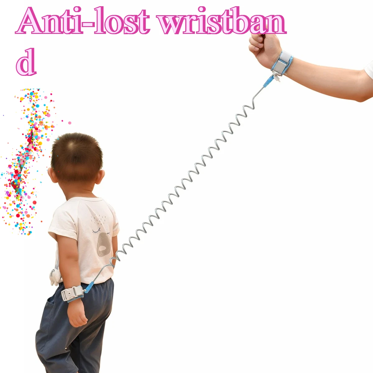 Kindersicherung, Leine, Anti-Verlust, verstellbar, Handgelenk-Verbindung, Zugseil, Armband, Gürtel, Baby, Kinder, für Kleinkinder Image