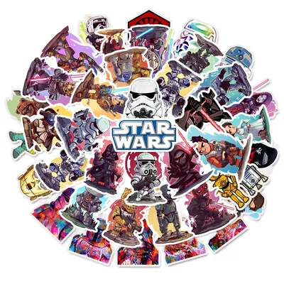 50 teile/satz No-Repeat Cartoon Star Wars Manda lorians Yoda Graffiti Aufkleber Collage DIY Image