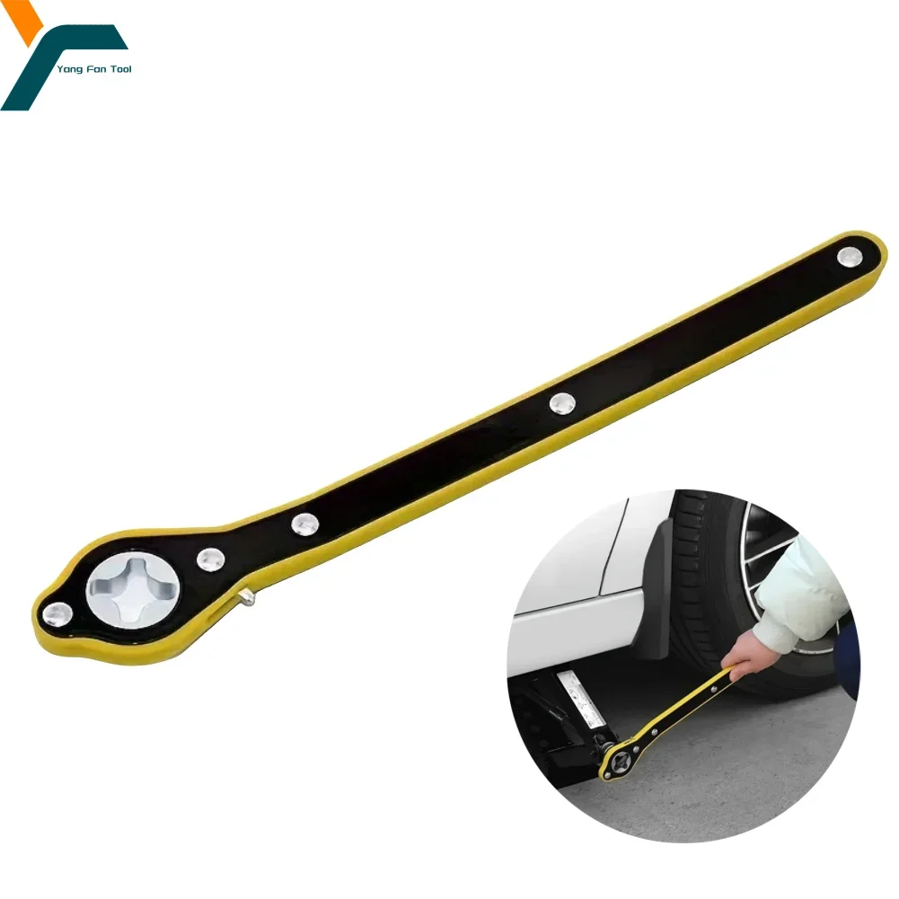Jack Wrench Auto Ratsche Griff Reifen Rad Lug Hebe Lift Spanner Reifen Reparatur Schere Wartung Garage Sparen Arbeits Hand Werkzeug Image