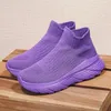 Lila Turnschuhe Männer Socken Schuhe Große Größe 35-46 Stricken Atmungsaktive Frauen Sport Schuhe