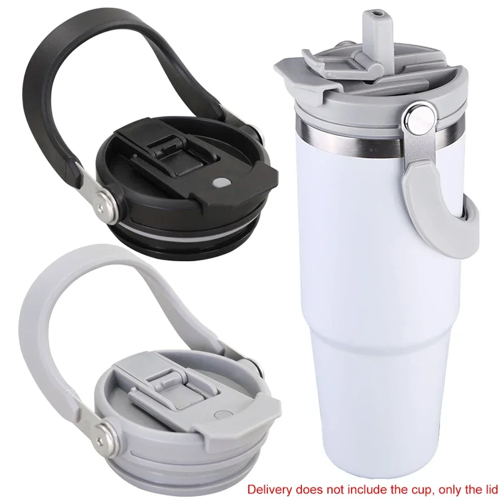 Heiße wiederverwendbare Becherabdeckung mit Griff, auslaufsicherer Becher-Flip-Strohhalmdeckel, spritzwassergeschützt, für Stanley 30oz Tumbler Image