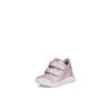 Lauflernschuh ECCO "SP.1 LITE INFANT", Kinder, Gr. 24, rosa, Leder, Textil, casual, Schuhe, Babyschuh, Klettschuh, Sneaker mit praktischen Klettriemchen