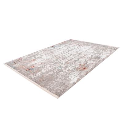 Teppich ME GUSTA "Akropolis 125", rosa (grau, lachsrosa), B:80cm H:12mm L:150cm, Polyester, Teppiche, flacher Teppich mit Baumwollrücken, attraktiver Vintage-Look Image