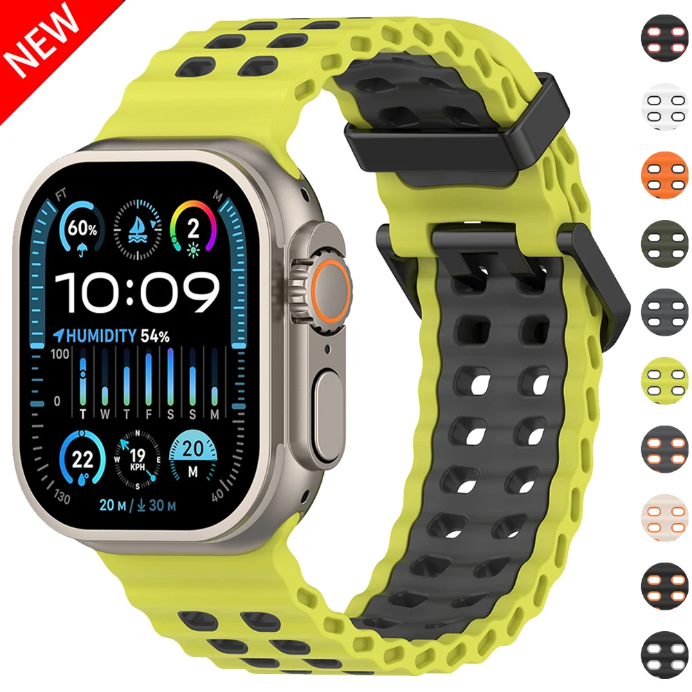 Für Apple Watch Armband Ultra 2 49 mm Sportarmband für Apple Watch Band 10 9 8 7 6 5 4 3 SE iwatch Serie 46 mm 45 mm 44 mm Correa Image