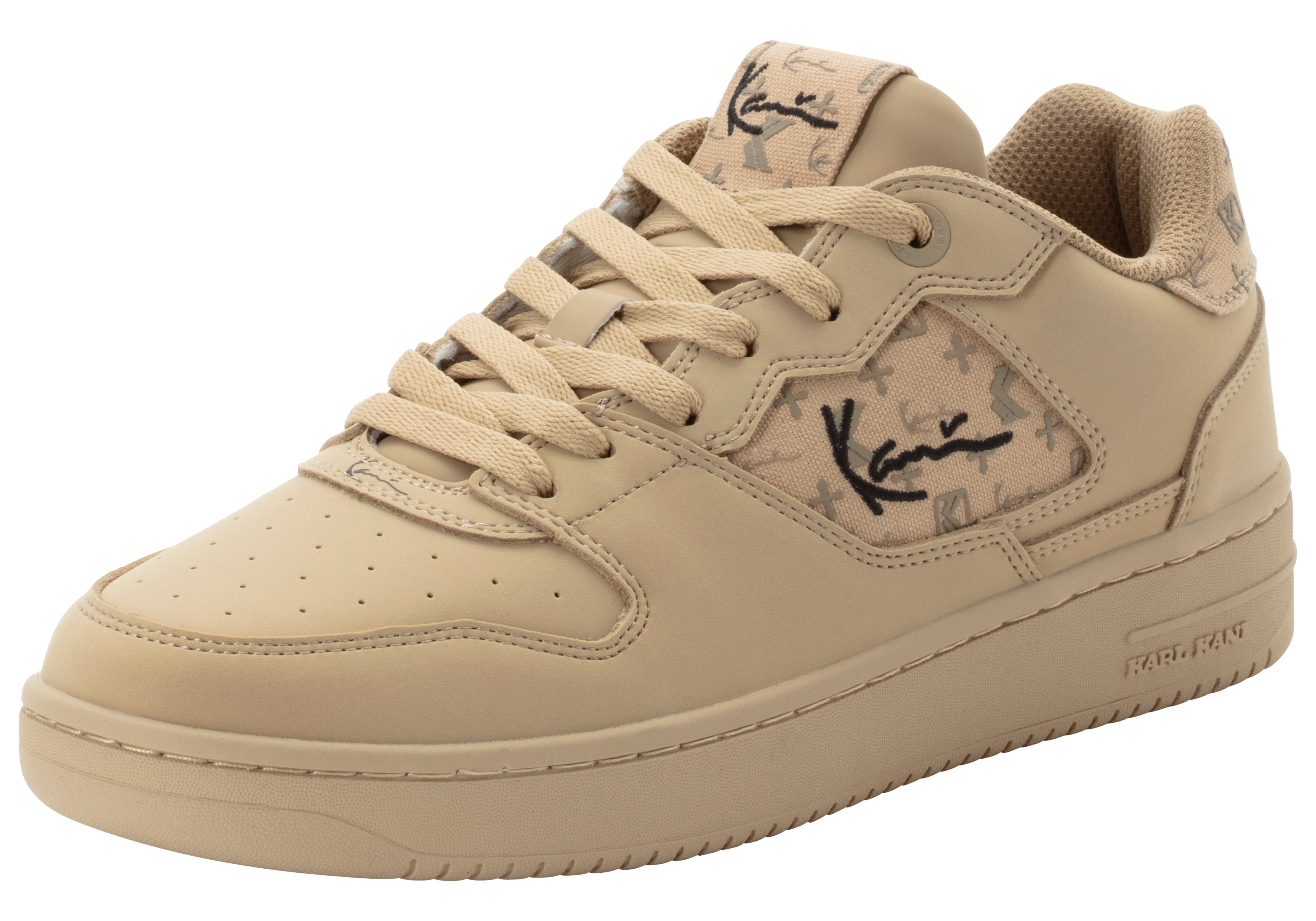 Sneaker KARL KANI "89 PRM", Gr. 42,5, beige (beige, schwarz), Leder, Schuhe