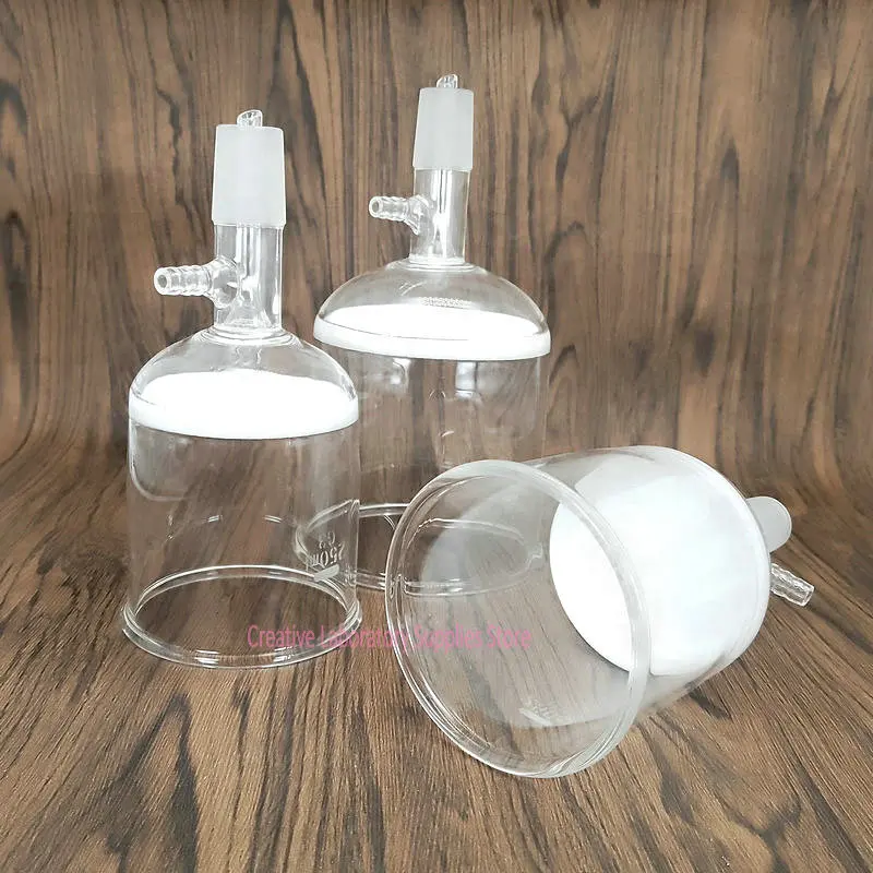 1 Stück Labor 30/60/100/150/250/500/1000 ml Glasfiltertrichter mit G3-Sandkern, Gelenk Nr. 19/24/29 Saugtrichter Image