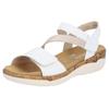Keilsandalette REMONTE, Damen, Gr. 40, rosa (weiß, roségoldfarben), Leder, casual, Schuhe, Sommerschuh, Klettschuh, Riemchensandale mit Softfußbett