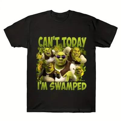 Cant Today Im Swamped Women Funny Graphic 100% Cotton T-Shirt Relaxed Fit Summer Casual Tee Top with
