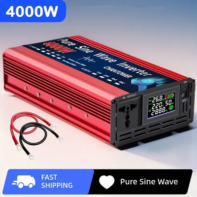 Pure Sine Wave Inverter 12V 220V 1000W-5000W DC To AC Portable Power Voltage Converter Car Solar Inverter