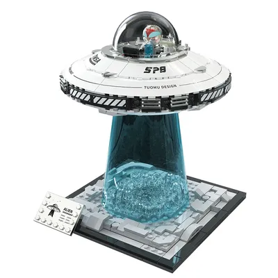 MOC Hoher Schwierigkeitsgrad, Weltraum, UFO, Alien, Raumschiff, pädagogisches Bausteinmodell, Image