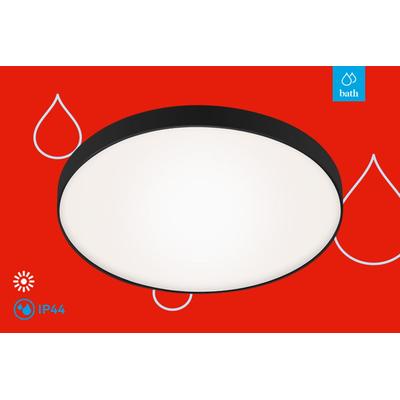 BRILONER LEUCHTEN LED Deckenleuchte "MALBONA", schwarz-weiß (schwarz, weiß), Lampen, Badleuchte LED Badleuchte Image