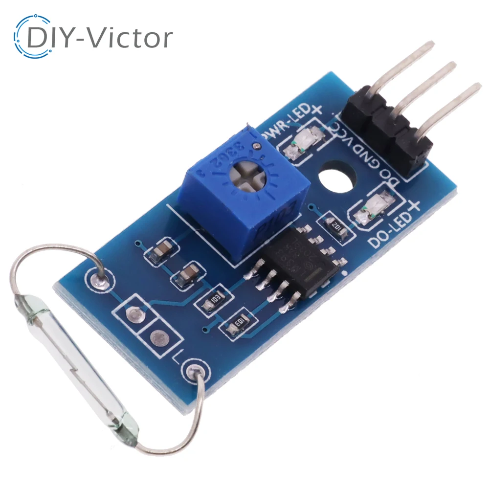 1/5/10PCS LM393 Reed Sensor Modul Magnetron Modul Reed Schalter Magnetische Schalter für arduino Image