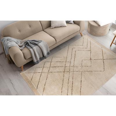 Teppich KAYOOM "Mylen 425", beige (creme, braun), B:120cm H:20mm L:170cm, Baumwolle, Teppiche Image