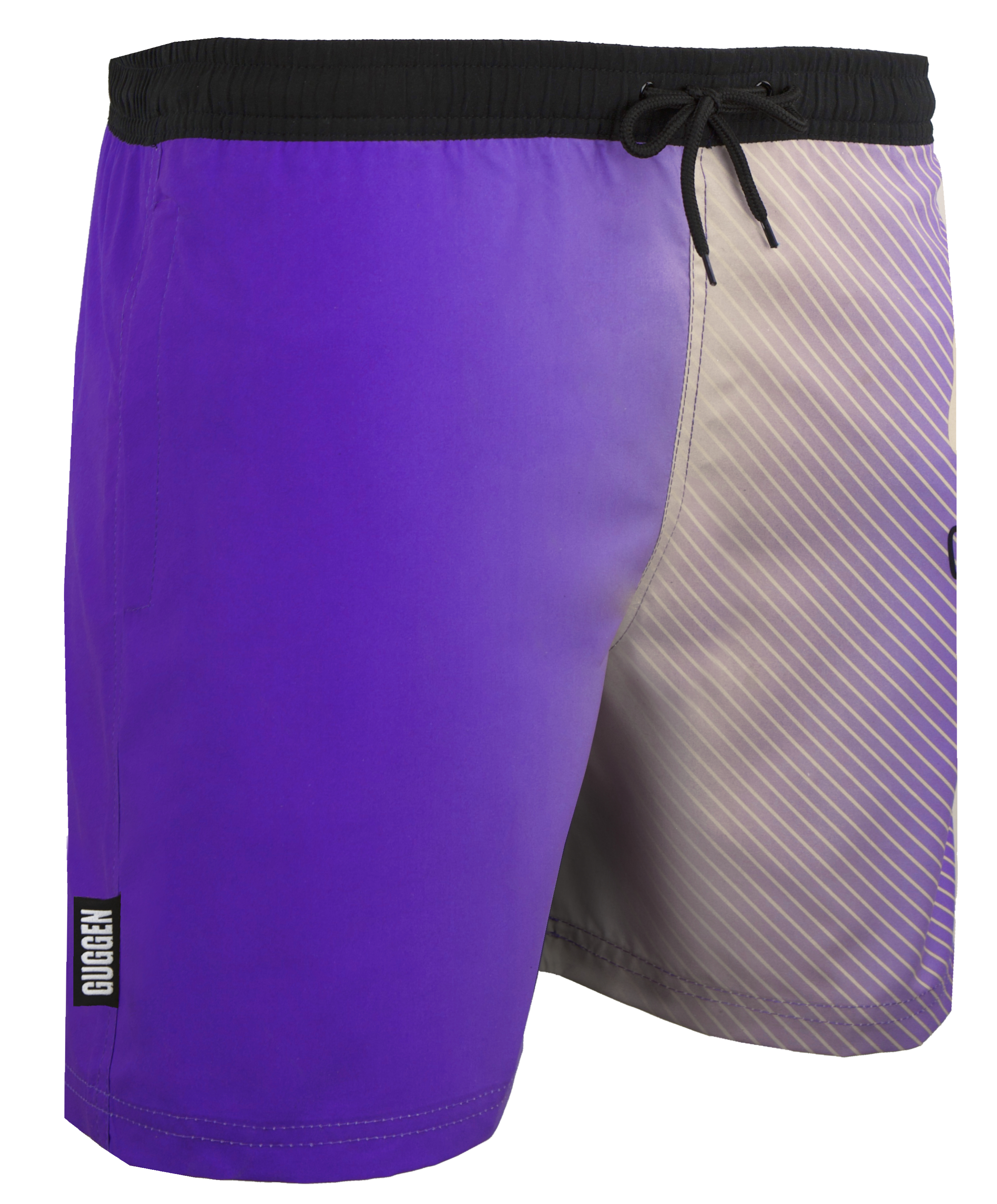Herren Badehose mit Muster Streifen Lila Image