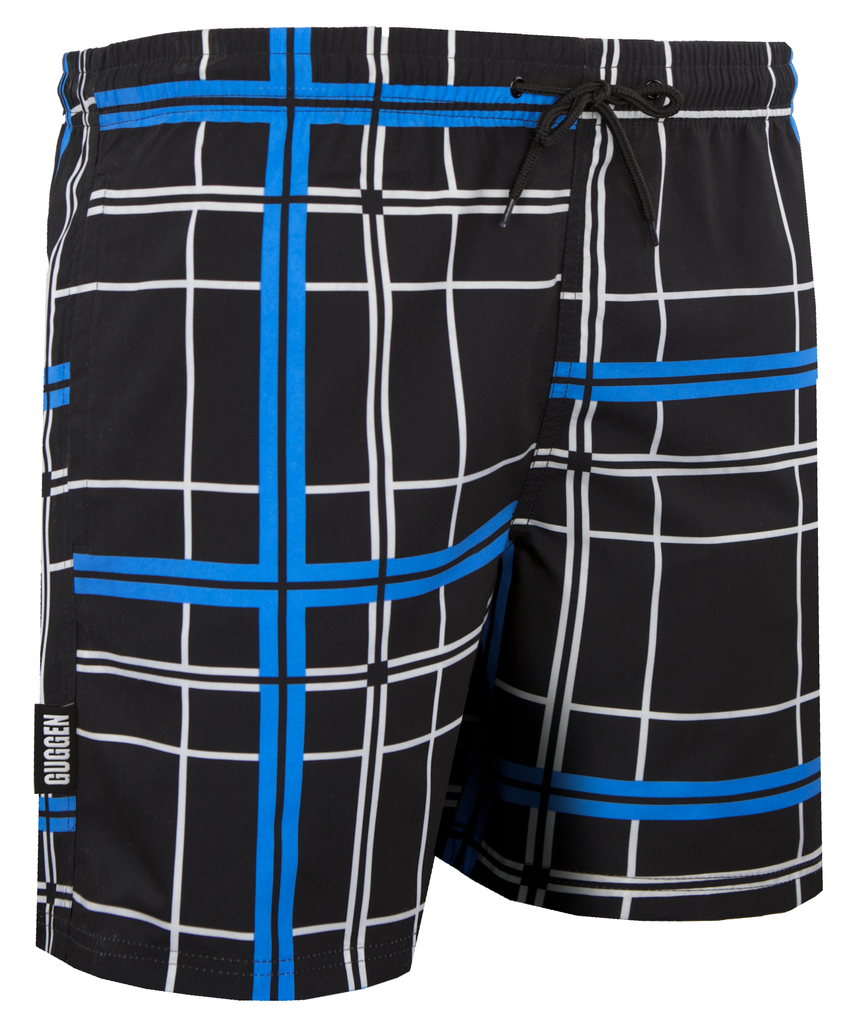 Herren Badehose Kariert Blau Image